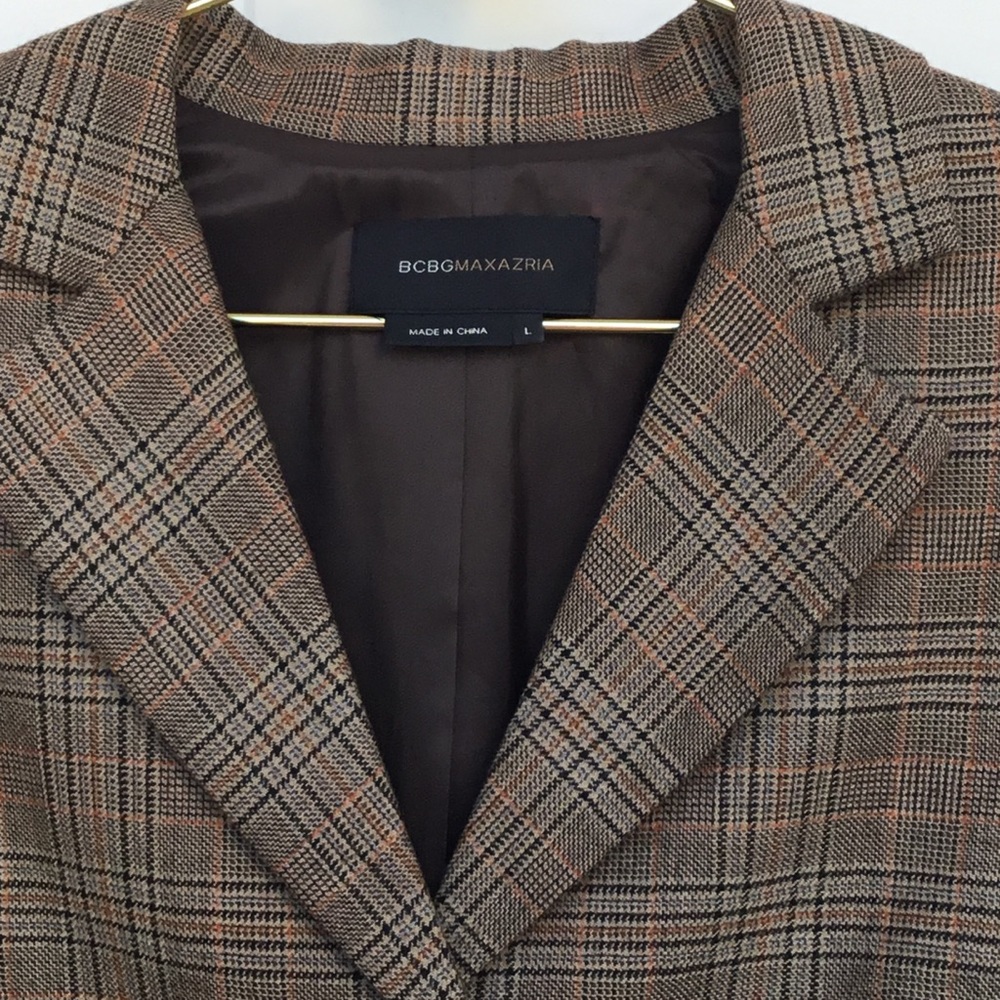 😍 Bcbgmaxazria Winter Plaid Cropped Jacket 😍 - Picture 2 of 9